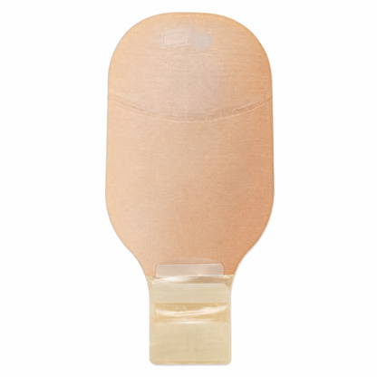Bolsa de colostomía Hollister CeraPlus Soft Convex, vista posterior sobre fondo blanco