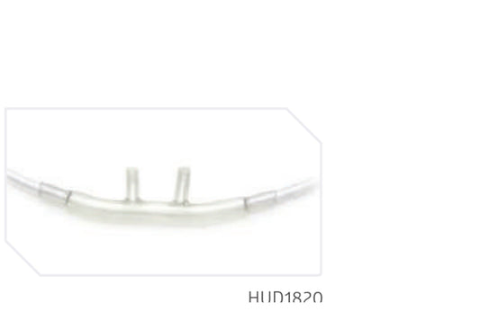 Hudson RCI Softech HUD1820: cánula nasal adulto con puntas suaves; catálogo Medline 2025, REF HUD1820