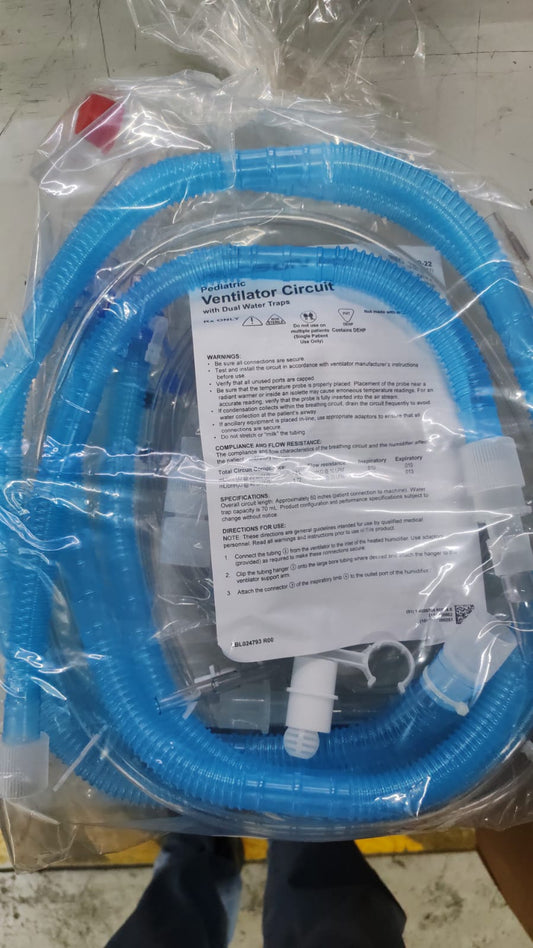 Hudson RCI HUD78022, circuito pediátrico para ventilador con dos trampas de agua