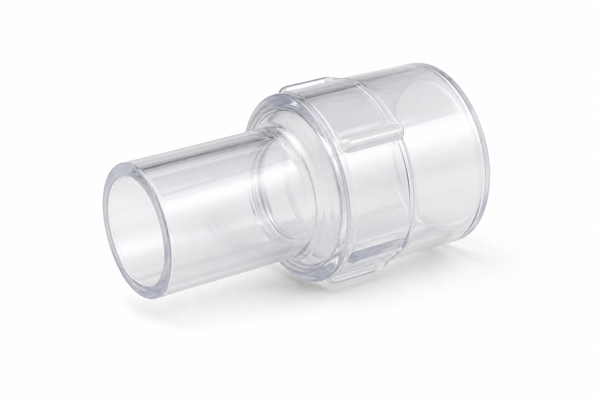Imagen optimizada: adaptador universal transparente Hudson RCI HUD1421 de conexión interna estándar de 22 mm, sobre fondo blanco
