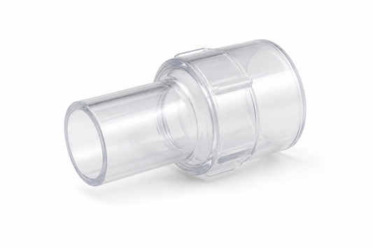 Imagen optimizada: adaptador universal transparente Hudson RCI HUD1421 de conexión interna estándar de 22 mm, sobre fondo blanco
