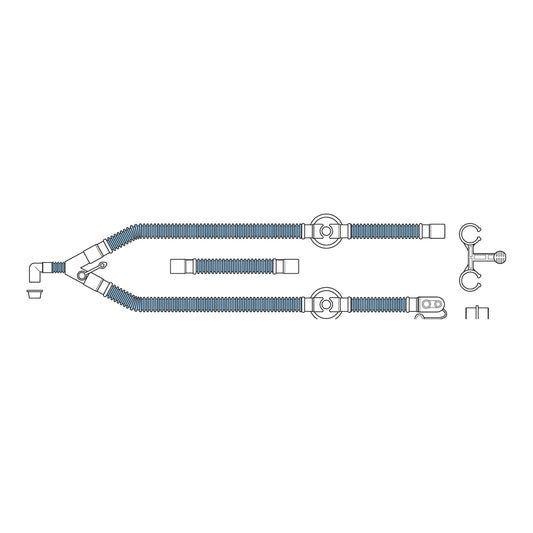 Hudson RCI 1609, circuito dual para ventilador adulto de 1.80 m con dos trampas de agua y línea para humidificador