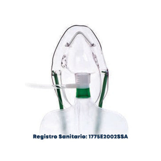 Mascarilla de oxígeno Hudson RCI HUD1011 sobre fondo blanco