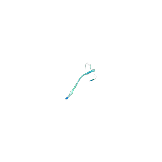 Hudson Sher-I-Bronch 5-16035, tubo endobronquial izquierdo de 35 Fr, sobre fondo blanco