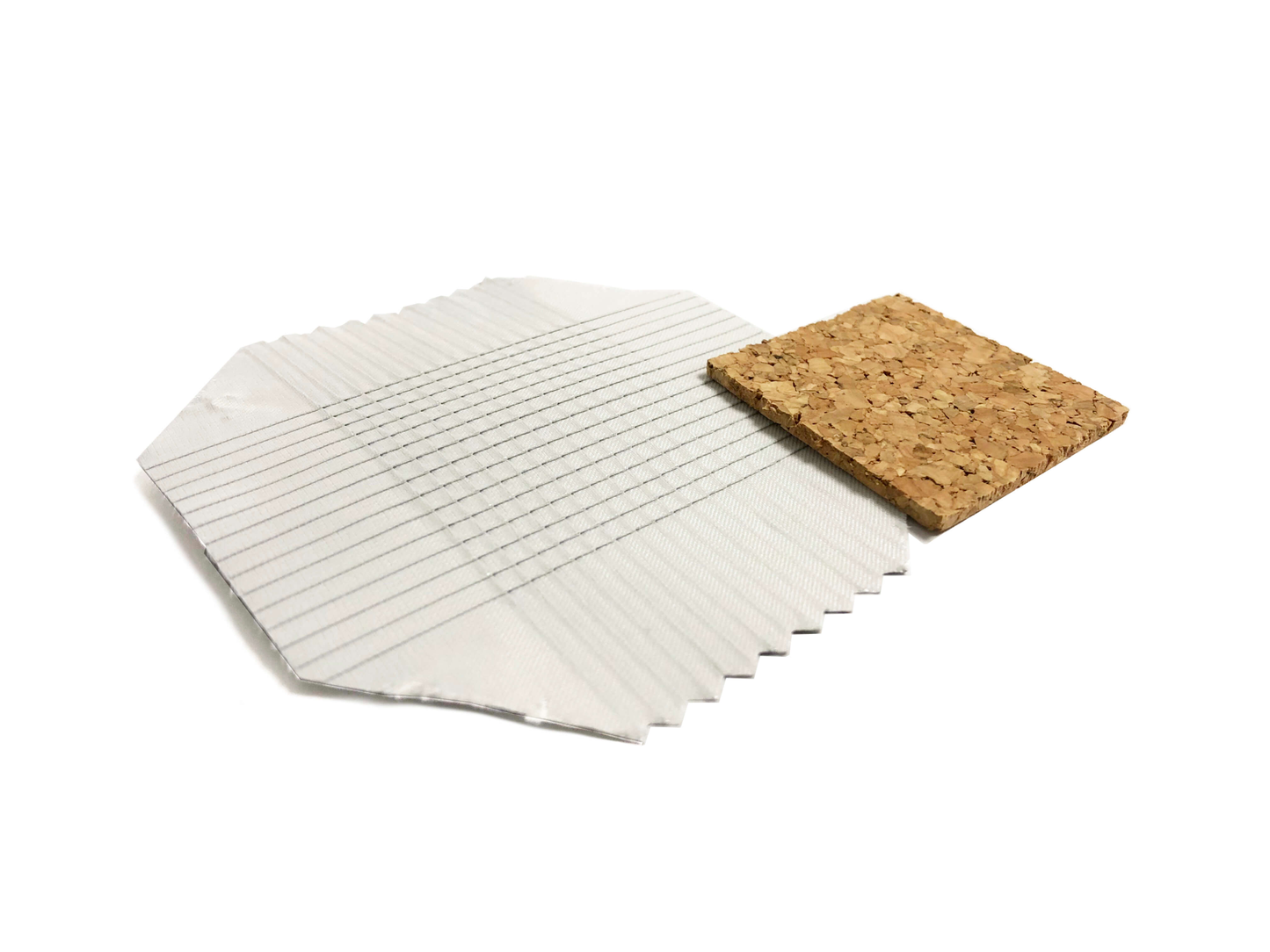Gasa MEEK preplegada de Humeca con placa de corcho de 42 x 42 mm