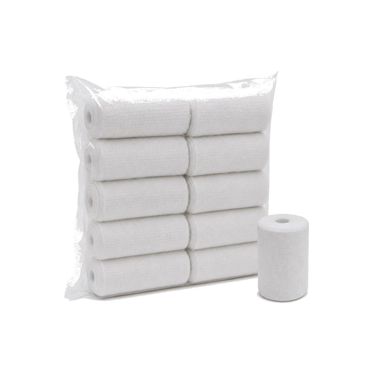 Paquete con 12 vendas elásticas Ideal de 7.5 cm × 5 m, sobre blanco