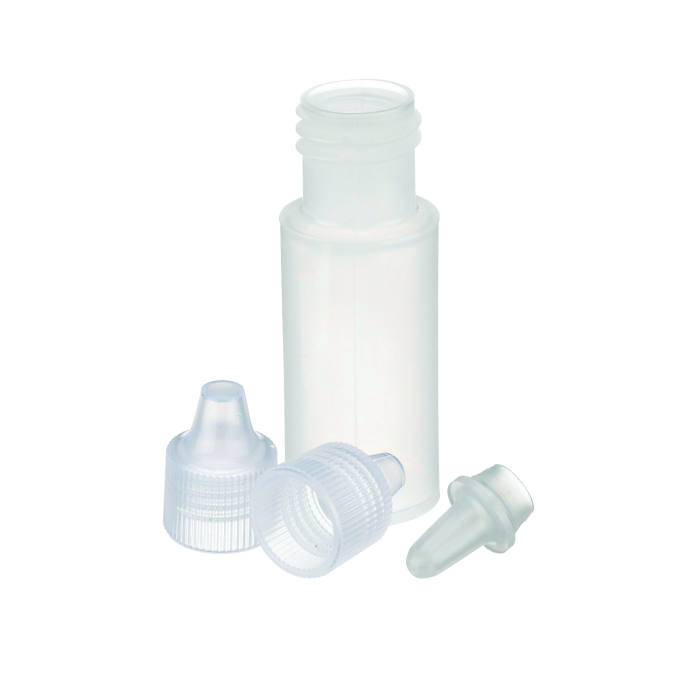 Frasco dosificador WHEATON 211603 de 7 mL, LDPE con punta de chorro y tapa. Fotografía oficial del formato; referencias WHE-211603