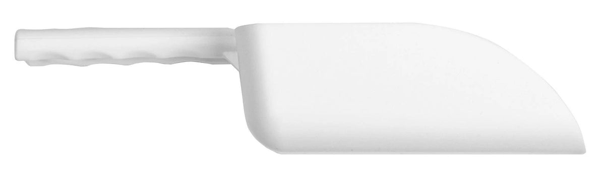 Cuchara de muestreo Heathrow Scientific HS120851 de 500 mL, blanca, estéril, vista sin empaque
