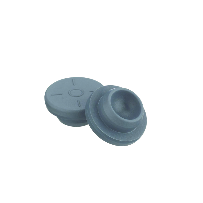 Tapones WHEATON OmniFlex de bromobutilo gris con recubrimiento de fluoropolímero. Foto oficial ilustrativa de serie; medida de 13 o 20 mm según referencia WHE-W224100-420, WHE-W224100-421. Venta: caja con 1000 tapones.