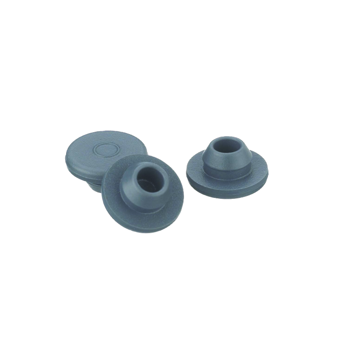 Tapones WHEATON ULTRA PURE de bromobutilo gris siliconizado, referencia WHE-W224100-400, para boca exterior de 13 mm. Foto oficial; venta en caja con 1000 tapones.