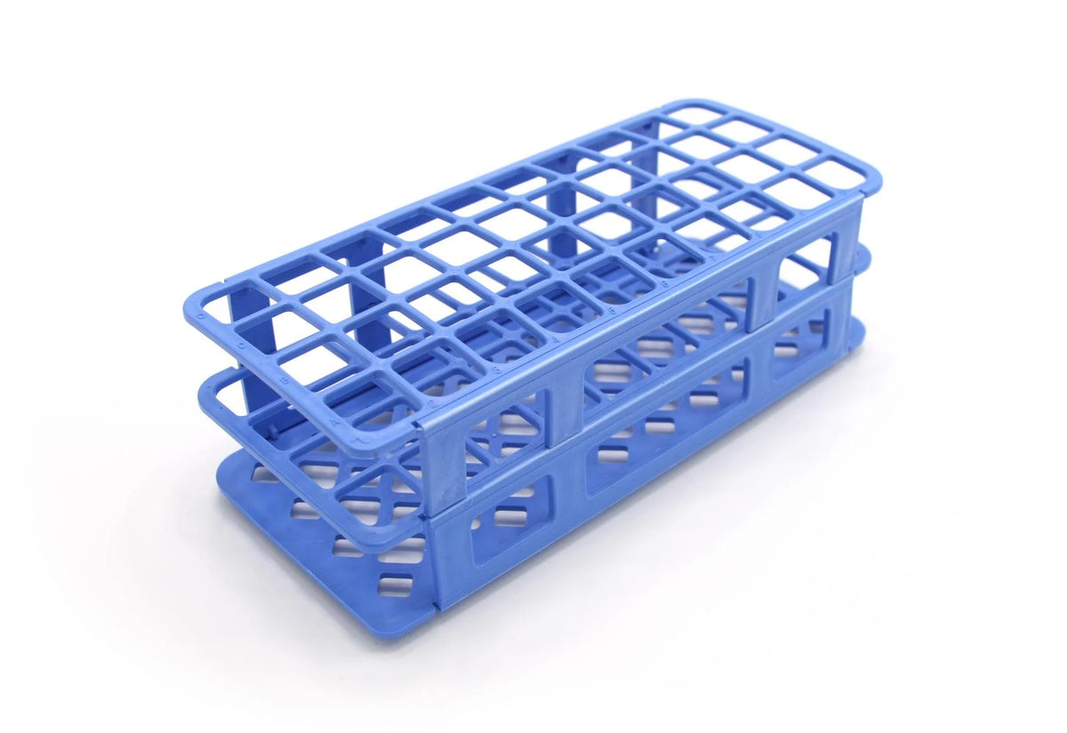 Gradilla Fold & Snap Heathrow Scientific HS243071B, 40 posiciones de 20 mm, color azul