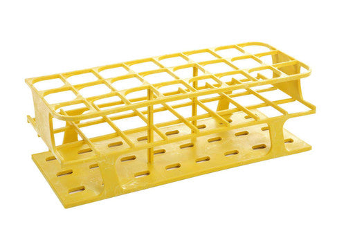 Gradilla OneRack Heathrow Scientific HS120207 de 24 posiciones, pozo de 30 mm, color amarillo