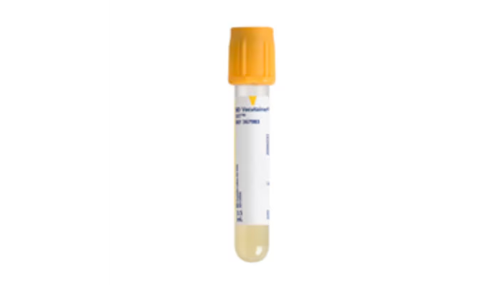 Tubo BD Vacutainer 367983, 3.5 mL; Hemogard, dorado