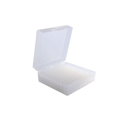 Caja para microtubos Heathrow Scientific HS120042, 100 posiciones, natural, fotografía oficial; tubos ilustrativos no incluidos