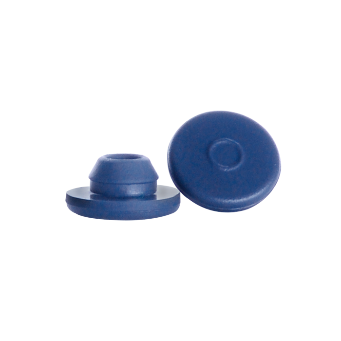 Tapón WHEATON COMPLETEPAK OmniFlex 3G Serum de 13 mm, visto por ambos lados; referencia WHE-W988003-S. Caja según selector.