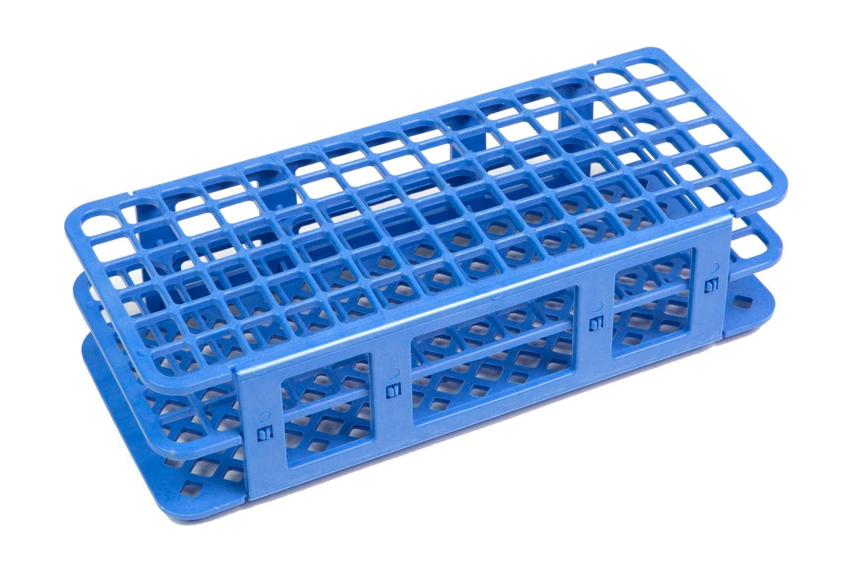 Gradilla Fold & Snap Heathrow Scientific HS243073B, 90 posiciones de 13 mm, color azul