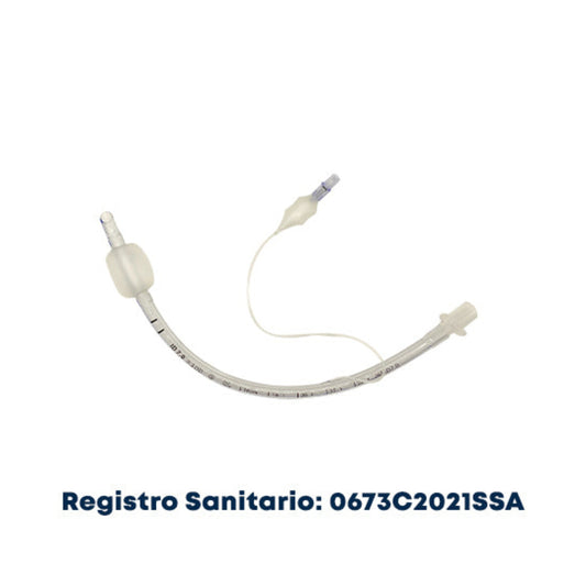 Inhalo-Tech tubo endotraqueal con globo de 10 mm, 40 Fr, tipo Murphy sobre fondo blanco