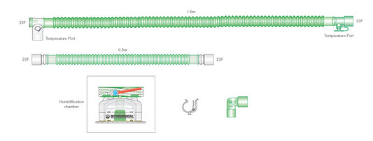 Flextube 2060310, Rama calentada con cámara — Intersurgical