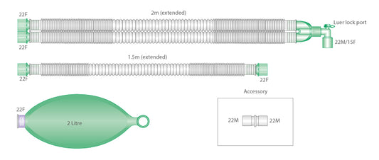 Compact 2154000, Circuito con bolsa 2 L — Intersurgical