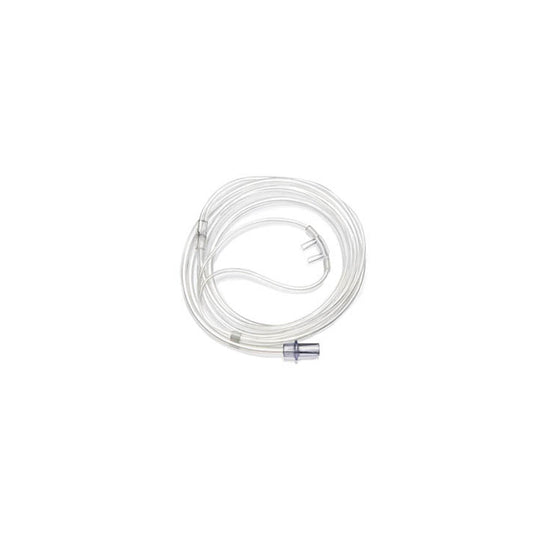 Cánula nasal para oxígeno Intersurgical adulto con tubo de 1.8 m sobre fondo blanco