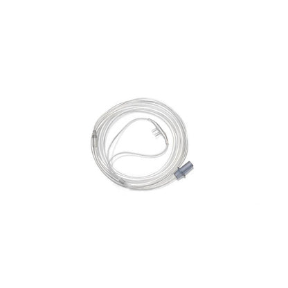 Cánula nasal para oxígeno Intersurgical infantil con tubo de 2.1 m sobre fondo blanco