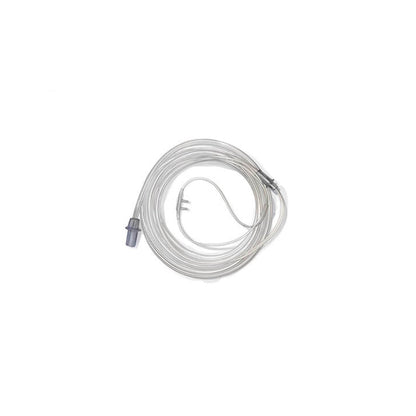 Cánula nasal para oxígeno Intersurgical neonatal con tubo de 2.1 m sobre fondo blanco