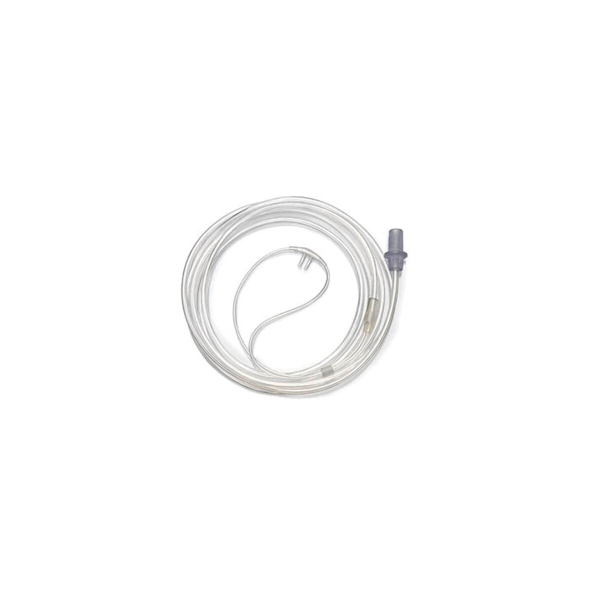 Cánula nasal para oxígeno Intersurgical para prematuro con tubo de 2.1 m sobre fondo blanco