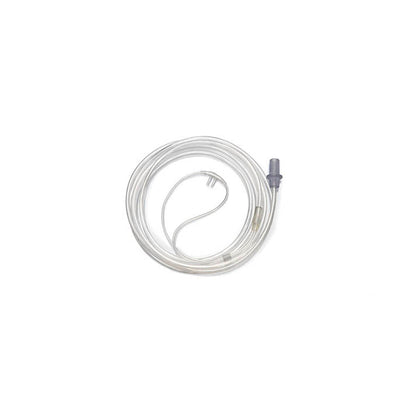 Cánula nasal para oxígeno Intersurgical para prematuro con tubo de 2.1 m sobre fondo blanco