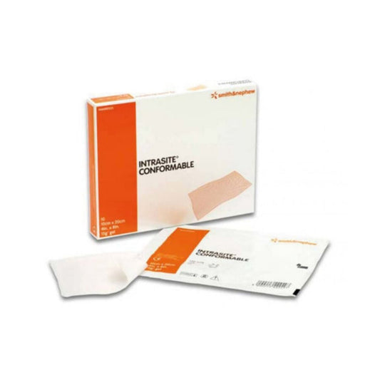 Intrasite Conformable apósito con hidrogel Smith & Nephew sobre fondo blanco