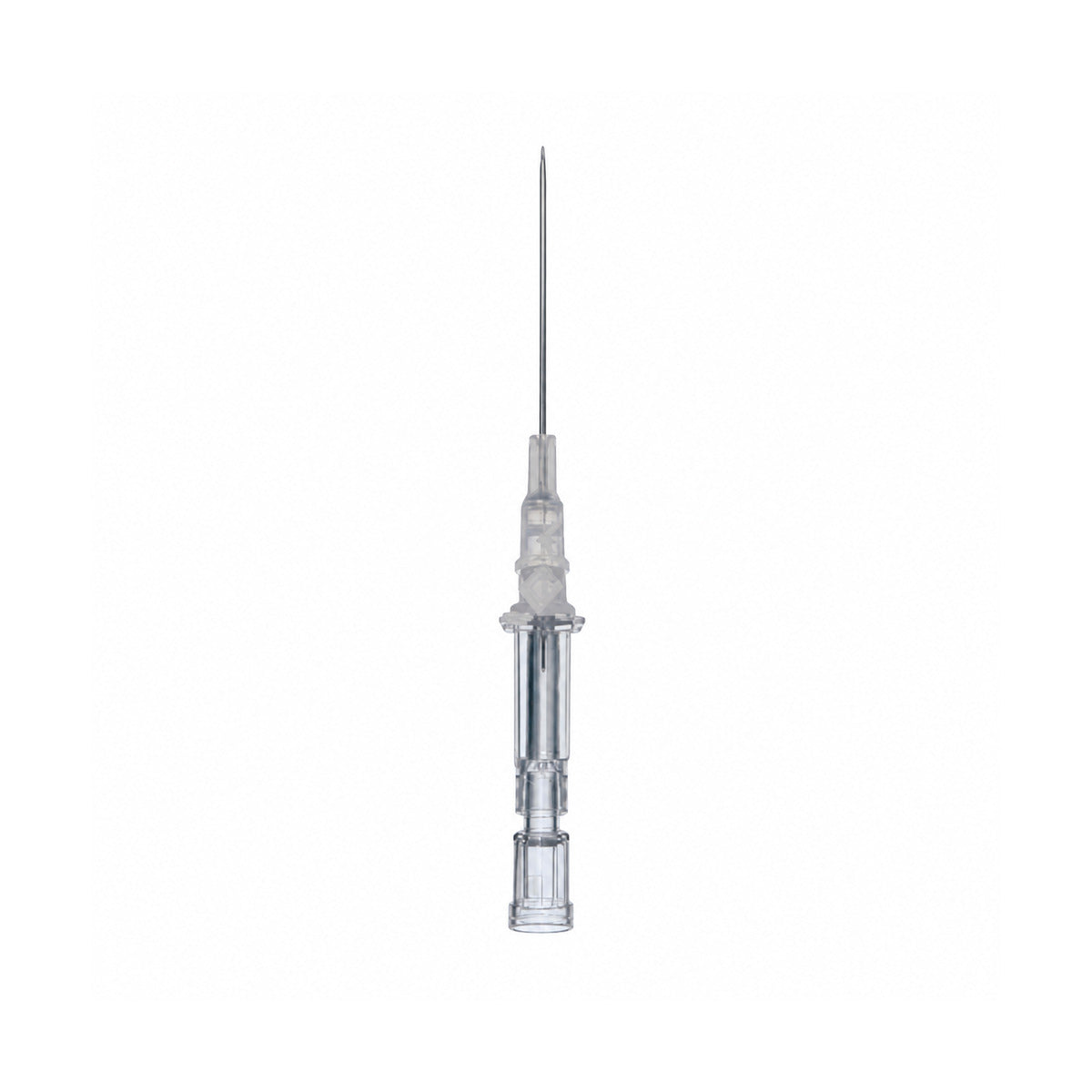 B. Braun Introcan Certo 4251350 catéter periférico 16G x 2 pulgadas gris sobre fondo blanco