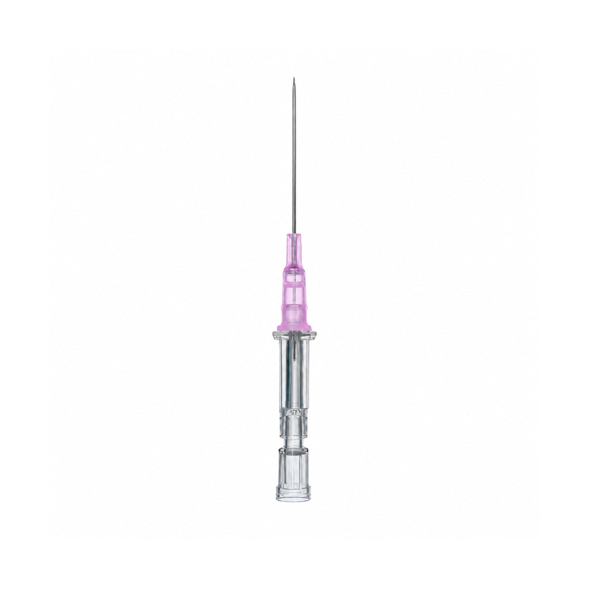 B. Braun Introcan Certo 4251326 catéter periférico 20G x 1 1/4 pulgadas rosa sobre fondo blanco