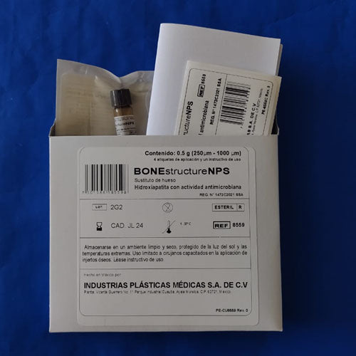IPM BONEstructureNPS injerto dental de 0.5 g, referencia 8459, gránulos de 250 a 1000 micras