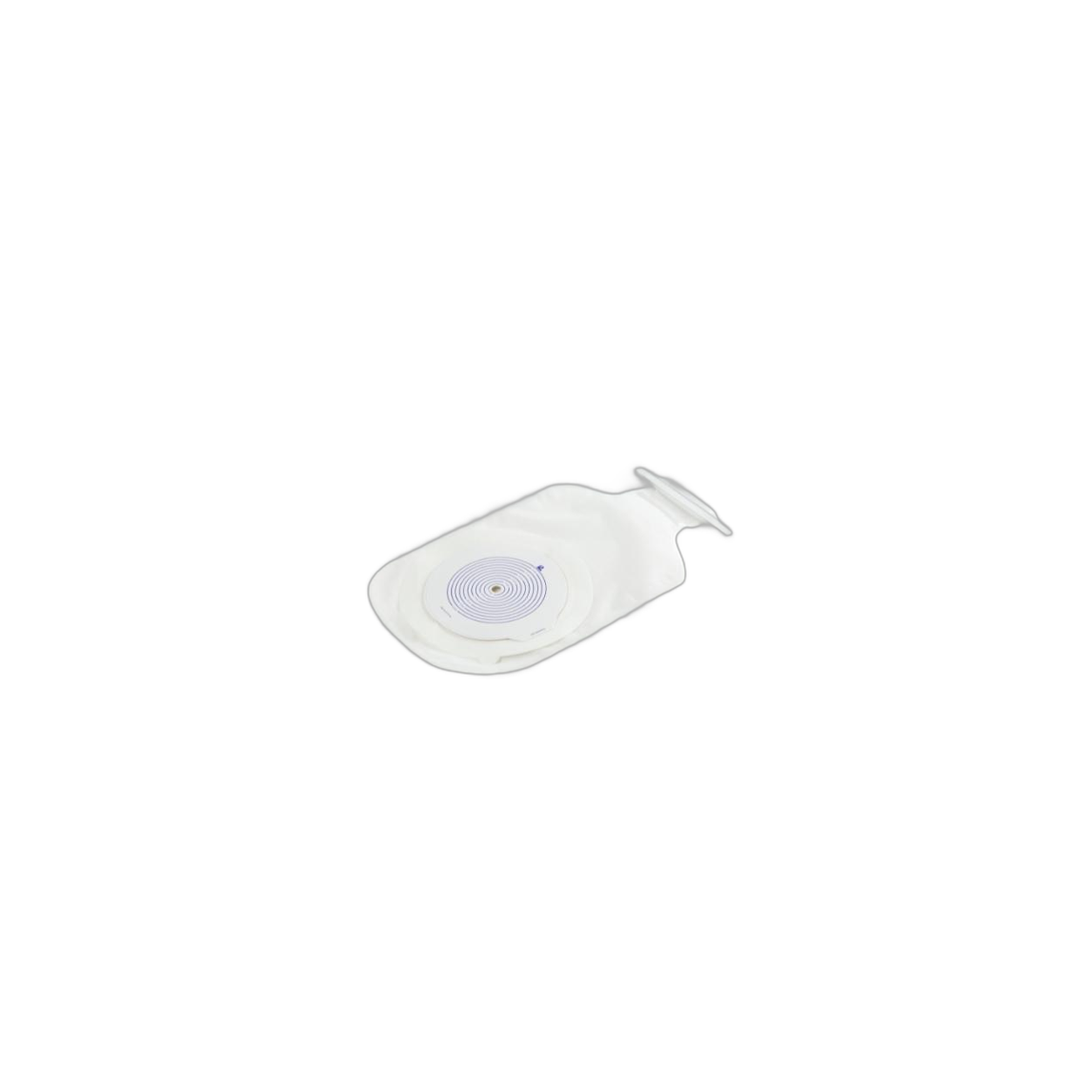 Ostovac IPM 4033, bolsa de colostomía adulto 1 pieza drenable con guía recortable 25 a 60 mm, sobre blanco