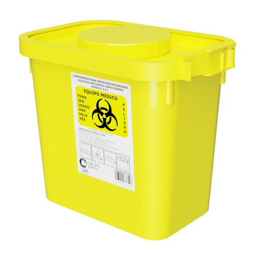 IXION PLA-3.0, contenedor amarillo de 3.0 litros con taparrosca