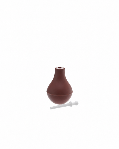 Jeringa de pera Edigar No. 2 de hule natural rojo — fondo blanco