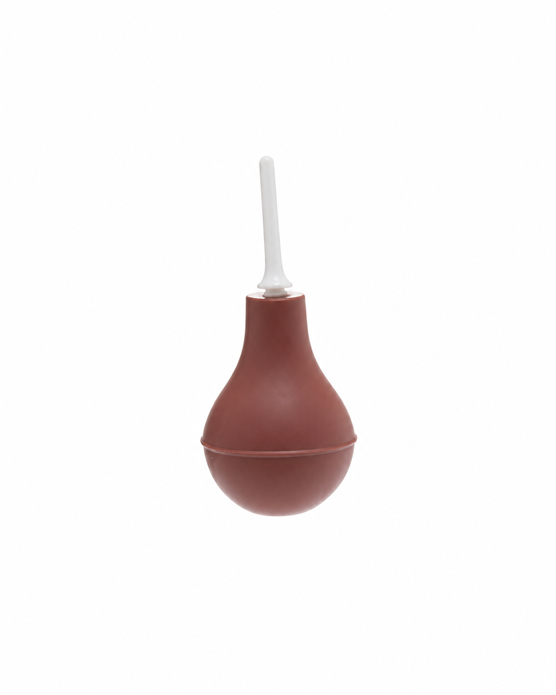 Jeringa de pera Edigar No. 3 de hule natural rojo — fondo blanco
