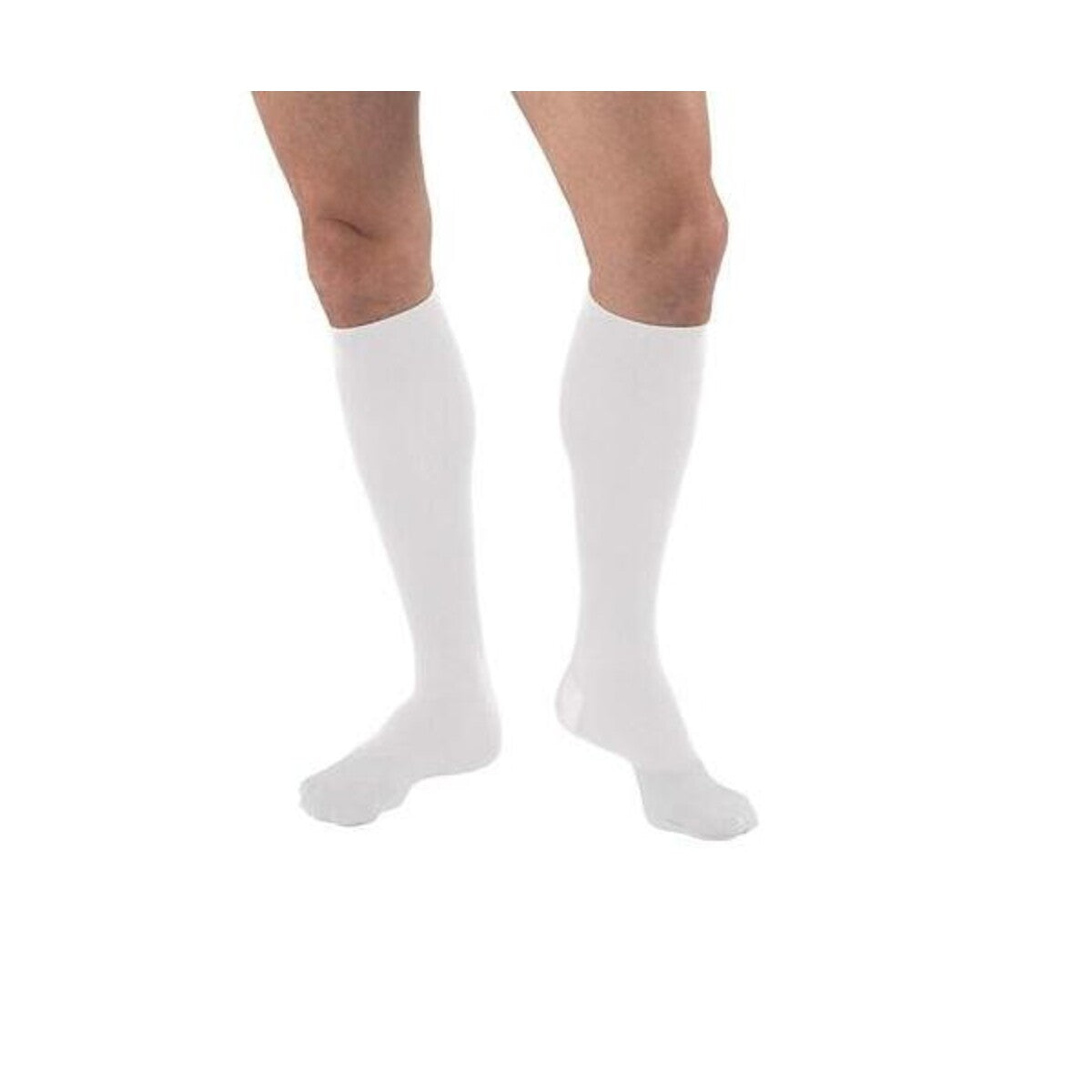 Calcetines de compresión JOBST ForMen a la rodilla para caballero sobre fondo blanco