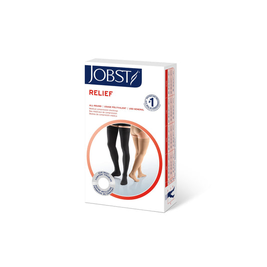 Medias de Compresión Jobst Relief al Muslo Punta Cerrada Negro