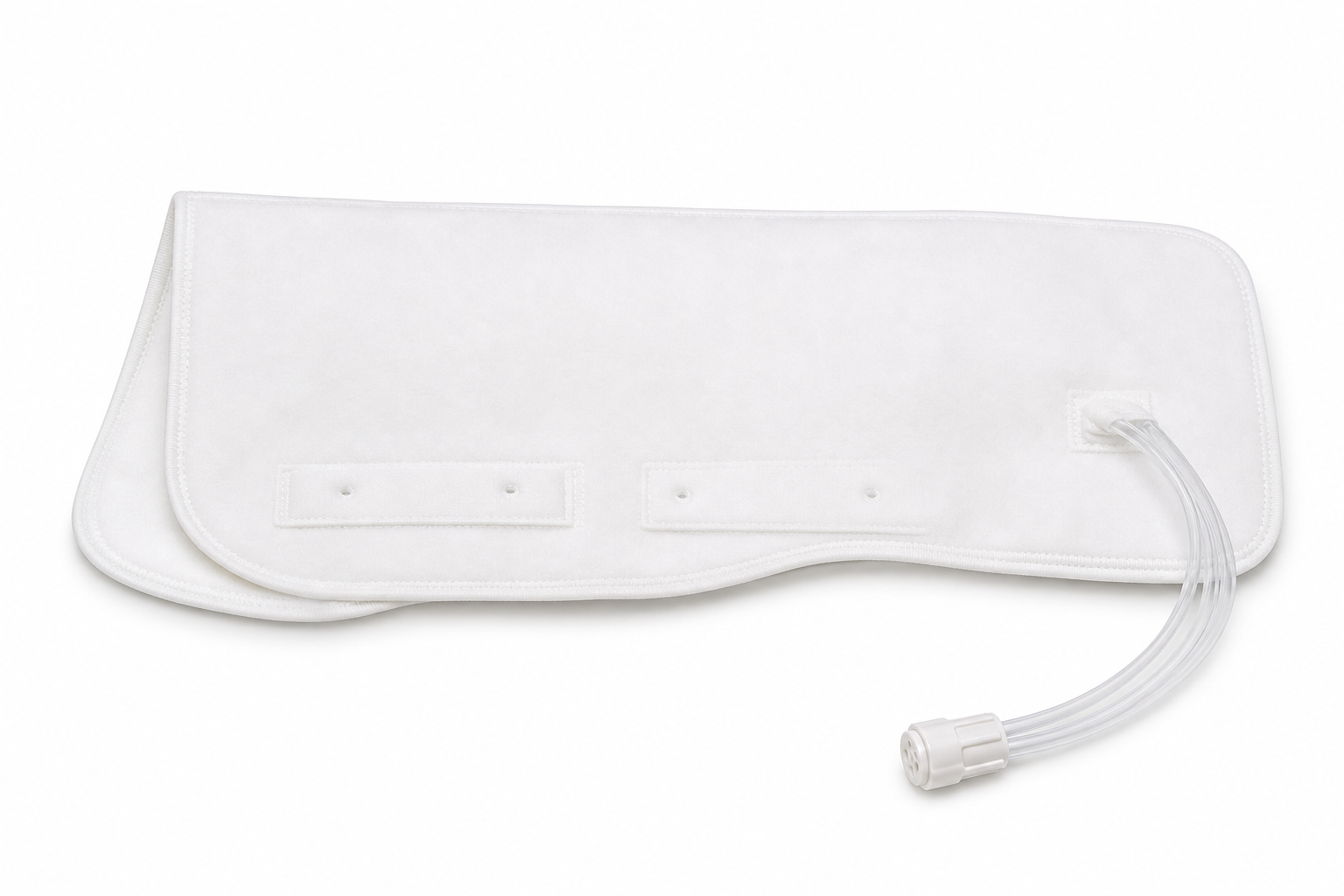 Funda de compresión Kendall SCD Comfort para rodilla, extendida, con sus lengüetas de cierre
