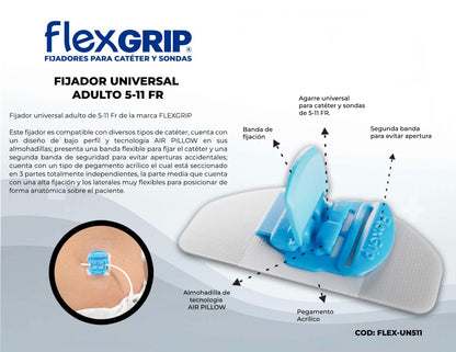 Ficha del fabricante del fijador universal FlexGRIP adulto 5-11 Fr, FLEX-UN511