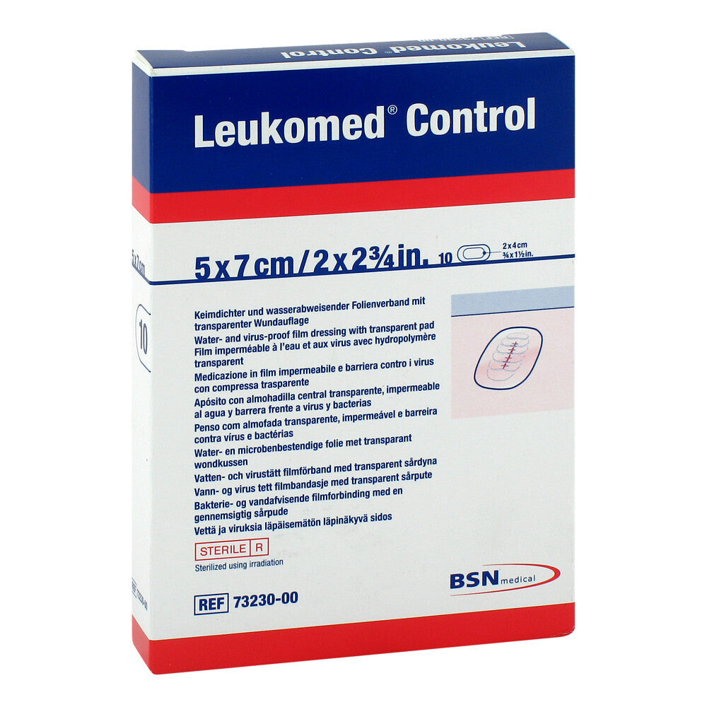 Leukomed Control REF 73230-00, 5 × 7 cm, caja con 10 apósitos