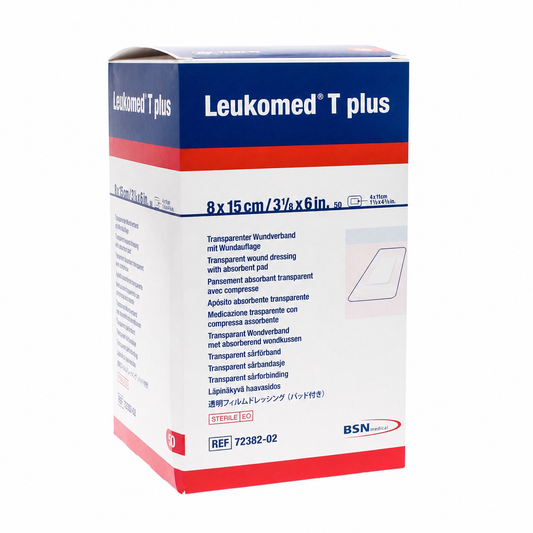 Leukomed T Plus 8 cm x 15 cm 7238202, sobre fondo blanco