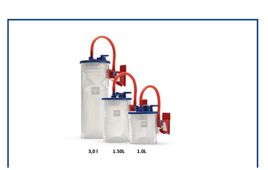 Ficha técnica Medline MED-SOFT ES: recipientes 3,0 L, 1,50 L y 1,0 L sin REF; esta ficha es la bolsa 1,5 L