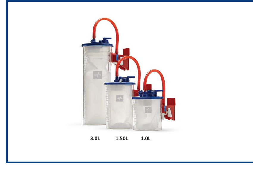 Medline MED-SOFT DYNDSCL1000, liner de succión desechable de 1 L