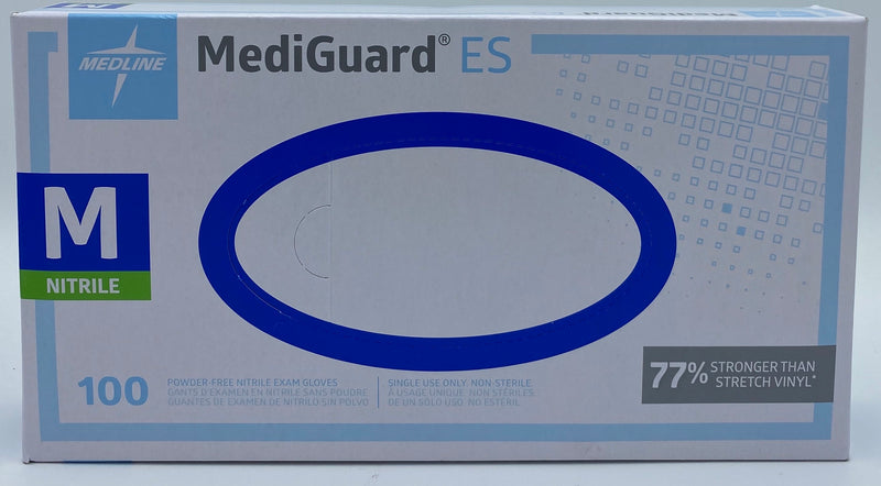 Medline MediGuard ES, guante de examen de nitrilo sin talco, caja con 100 piezas