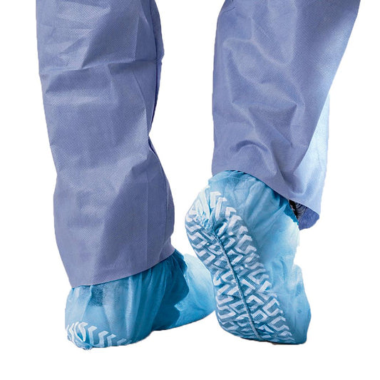 Medline NON28758, cubrecalzado azul regular/grande con suela antiderrapante