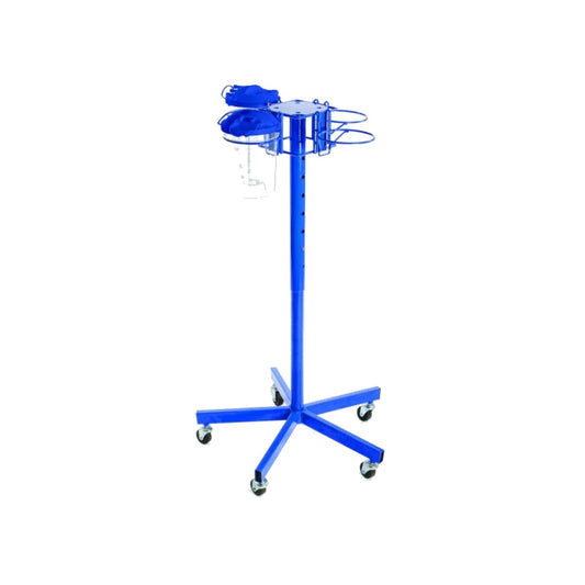 Soporte móvil Medline DYNDSCC para canisters de succión sobre fondo blanco