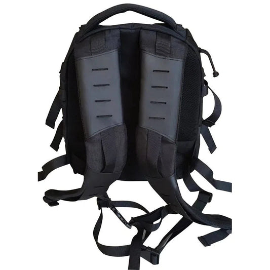 Mochila negra Handy M7F7 de espalda, con hombreras, tirante de pecho y cinturón