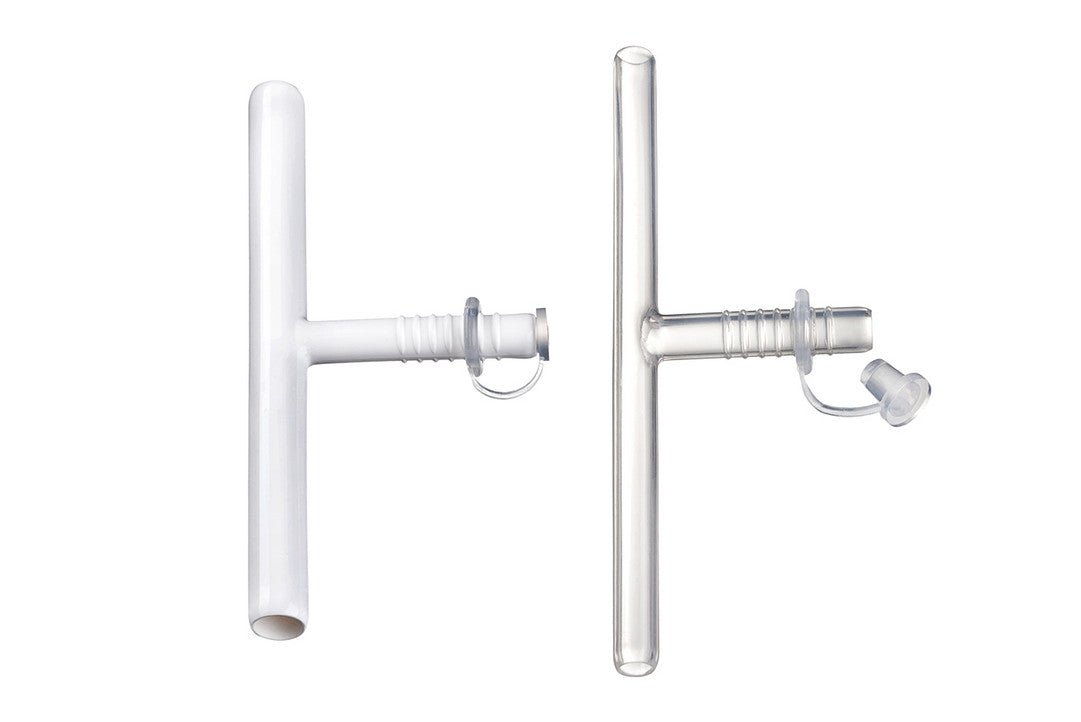 Montgomery Safe-T-Tube extra largo 6200, tubo en T de silicona; referencia visual de la familia 10–16 mm