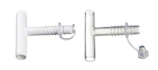 Montgomery Safe-T-Tube estándar 4200, tubo en T de silicona; referencia visual de la familia 10–16 mm